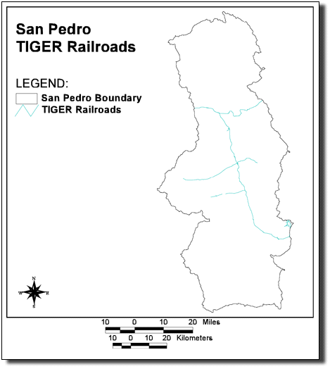 Large Image of San Pedro TIGER Railroads