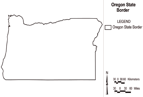 Image of Oregon's State Boundary