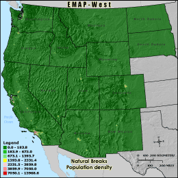 Metric Map (popdens), Natural Breaks