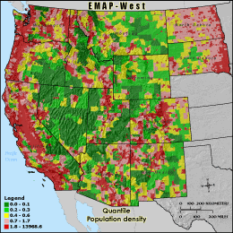 Metric Map (popdens), Quantile