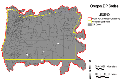 Image of Oregon's Zip Codes