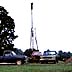 Drilling well & laying foundation / cut hayfield across road