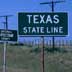 Texas State Line Sign
