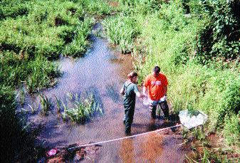 Figure 6. USGS crew collecting water