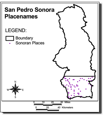 Image of San Pedro Sonora Placenames