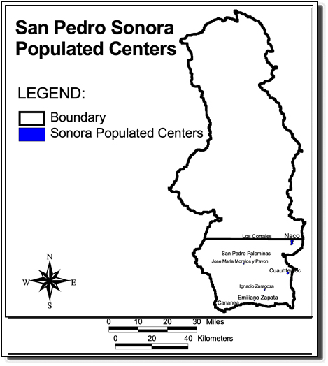 Large Image of San Pedro Sonora Populated Centers