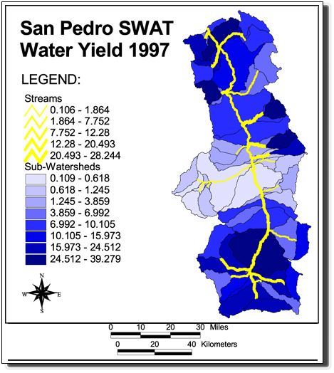 Large Image of San Pedro SWAT Water Yield 1997