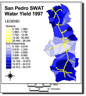 Image of San Pedro SWAT Water Yield 1997