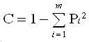 Simpson index formula