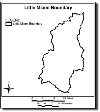 Link for larger image of Little Miami Study Area Boundaries