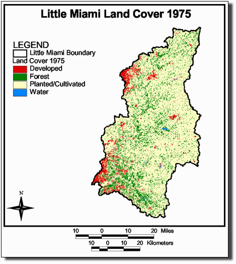 Image of Little Miami Land Cover 1975, link to metadata, data download
