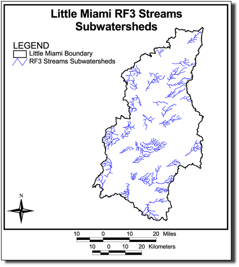 Image of Little Miami RF3 Streams Subwatersheds, link to metadata, data download