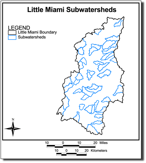 Image of Little Miami Subwatersheds, link to metadata, data downloads