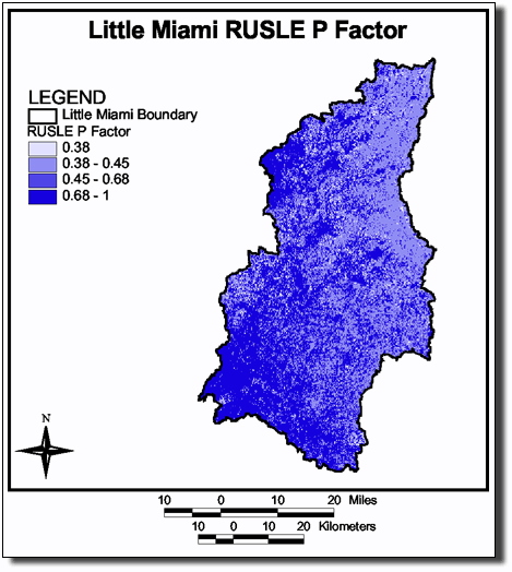 Image of Little Miami RUSLE P Factor, link to metadata, data download