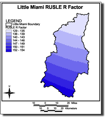 Image of Little Miami RUSLE R Factor, link to larger image
