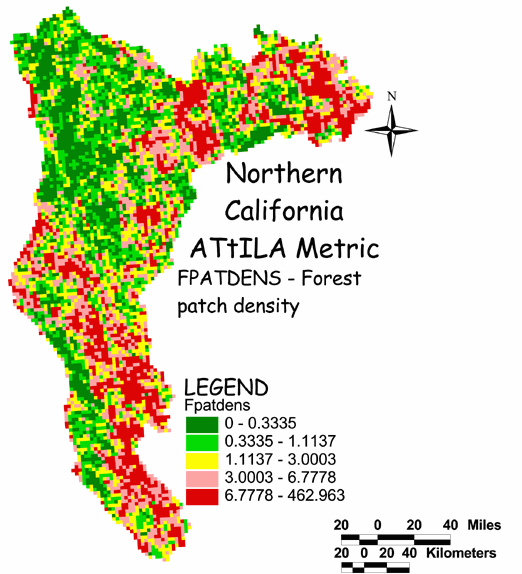 Large Image of Northern California Forest Patch Density