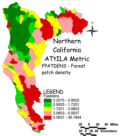 Large Image of Northern California Forest Patch Density