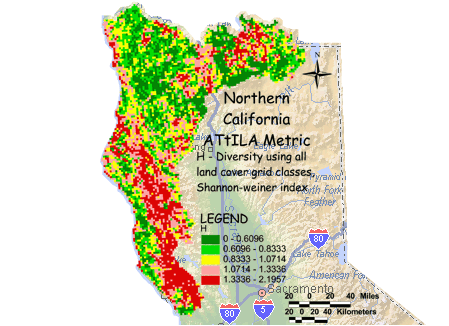 Image of Northern California Diversity/Shannon-Weiner Index