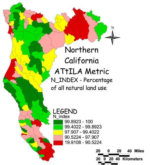 Large Image of Northern California Natural Land Use