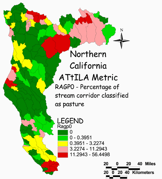 Large Image of Northern California Stream Corridor/Pasture