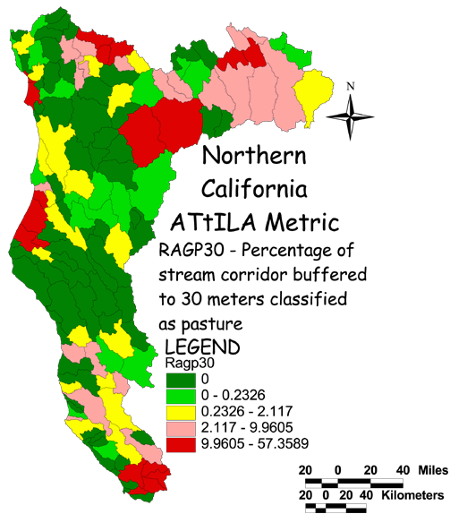 Large Image of Northern California Stream Corridor/Pasture 30 Meter Buffer