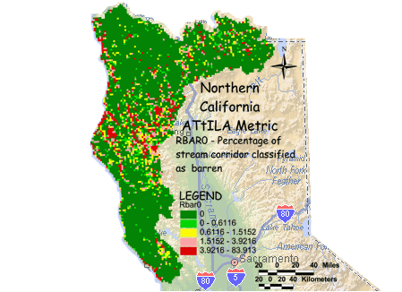 Image of Northern California Barren Land/Stream Corridor