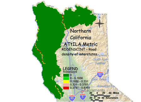Image of Northern California Interstate Density