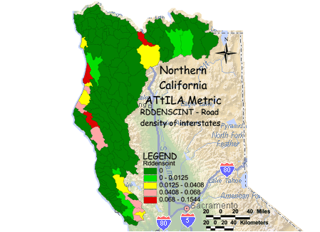 Image of Northern California Interstate Density