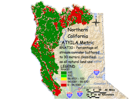 Image of Northern California Natural Use/Stream Corridor 30 Meter