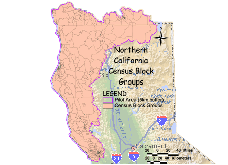 Image of Northern California Census Block Groups