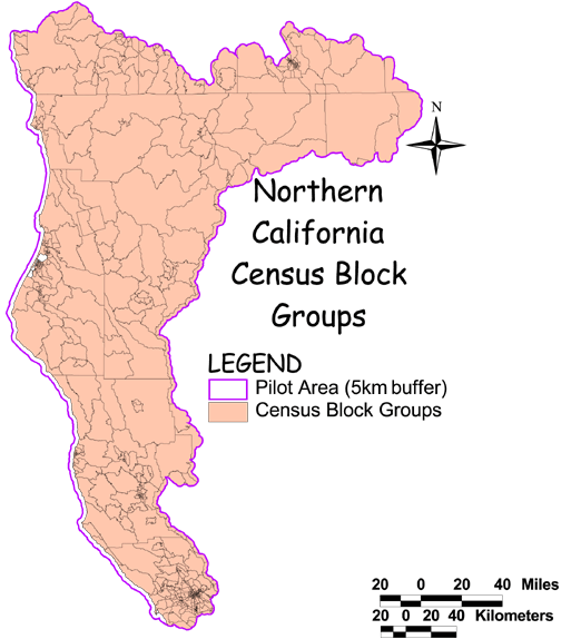 Large Image of Northern California Census Block Groups