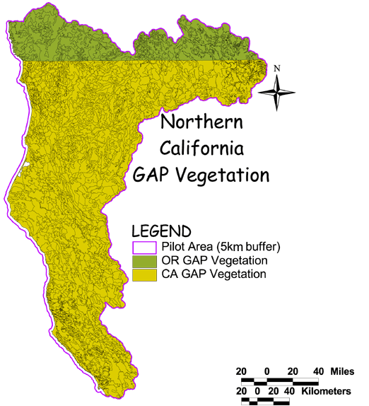 Large Image of Northern California GAP Vegetation