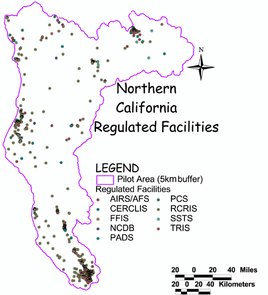 Large Image of Northern California Regulated Facilities