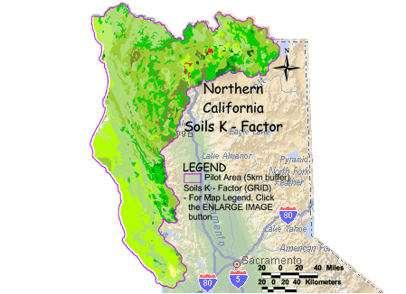 Image of Northern California Soils K Factor