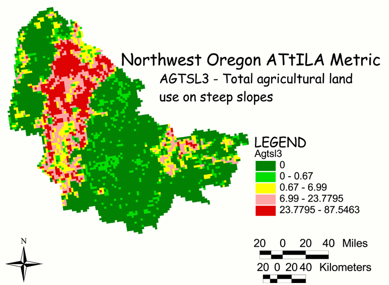 Large Image of Northwest Oregon Agricultural Use/Steep Slopes