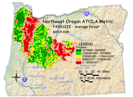 Image of Northwest Oregon Average Forest Size