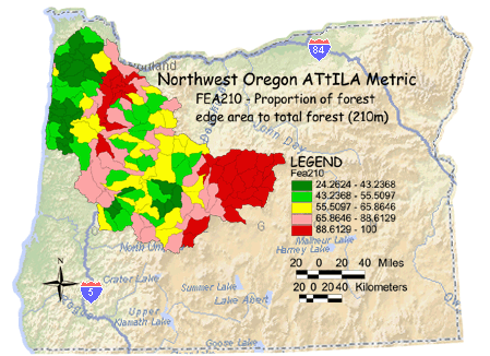 Image of Northwest Oregon Forest Edge to Total Forest