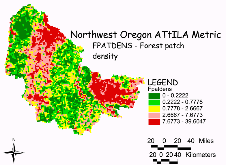 Large Image of Northwest Oregon Forest Patch Density