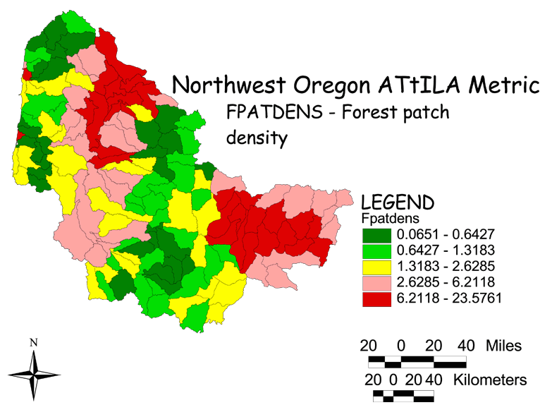 Large Image of Northwest Oregon Forest Patch Density