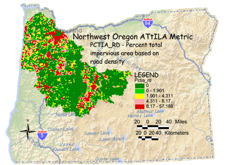 Image of Northwest Oregon Impervious Area/Road