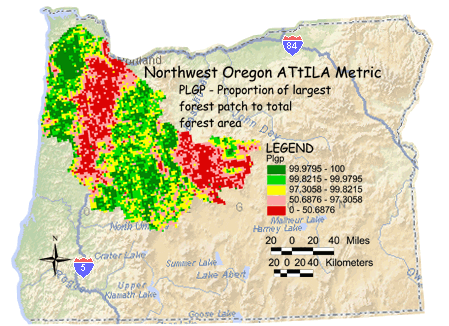 Image of Northwest Oregon Proportion of Large Forest