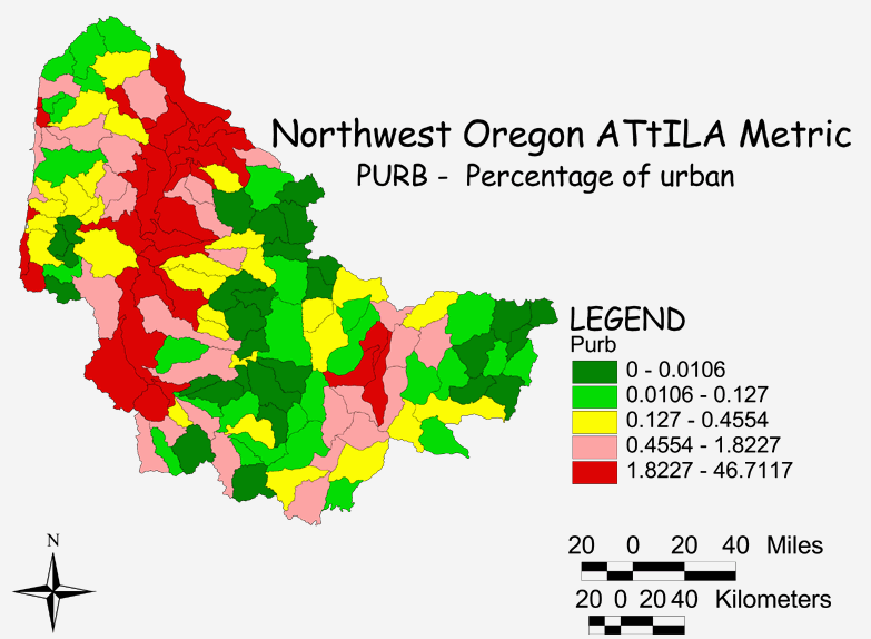 Large Image of Northwest Oregon Urban Areas