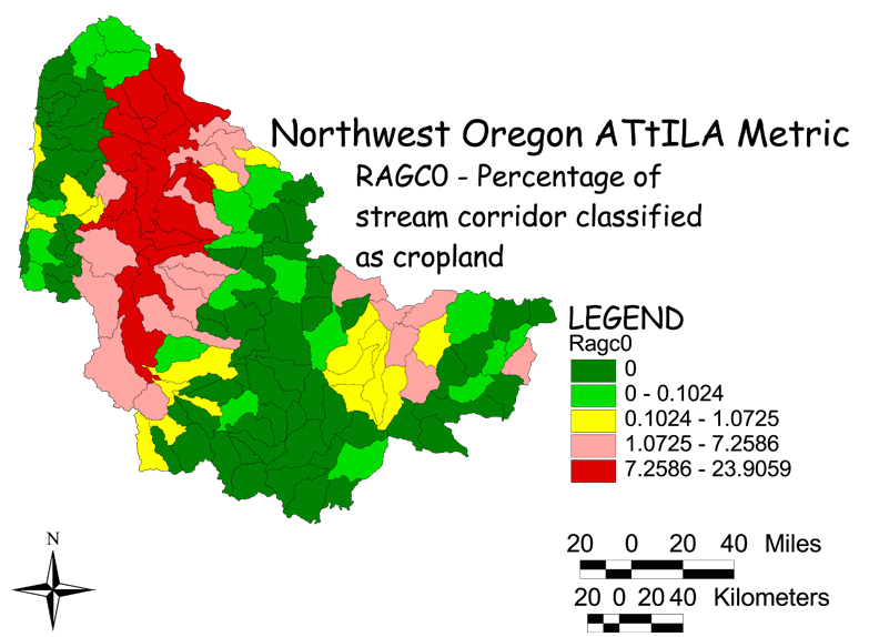 Large Image of Northwest Oregon Stream Corridor/Crop Land