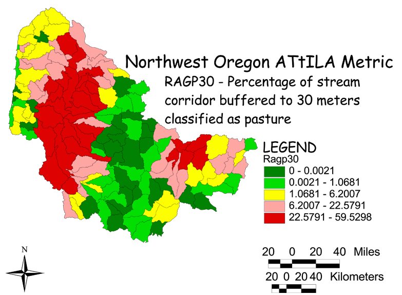Large Image of Northwest Oregon Stream Corridor/Pasture 30 Meter Buffer