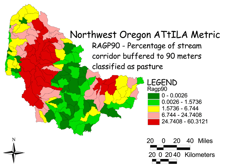 Large Image of Northwest Oregon Stream Corridor/Pasture 90 Meter Buffer