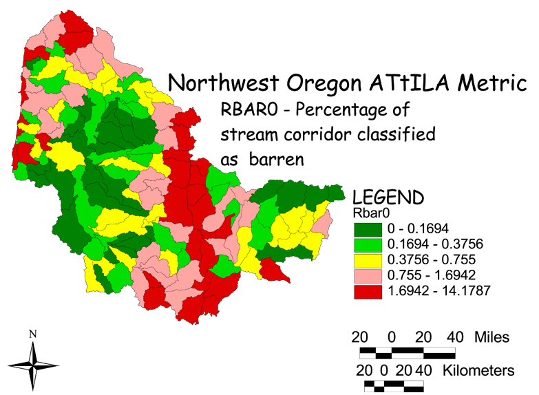 Large Image of Northwest Oregon Stream Corridor/Barren Land