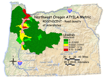 Image of Northwest Oregon Interstate Density