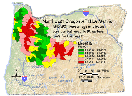 Image of Northwest Oregon Stream Corridor/Forest 90 Meter Buffer
