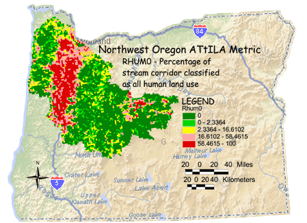 Image of Northwest Oregon Human Land Use/Stream Corridor