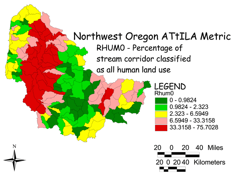 Large Image of Northwest Oregon Stream Corridor/Human Land Use